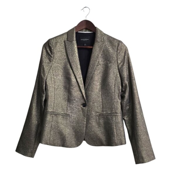 Banana Republic Jackets & Blazers - Banana Republic Classic Fit Gold Metallic Blazer Sz 2
